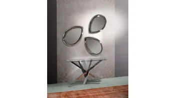 Specchio a goccia con cornice in cristallo Petalo di Riflessi