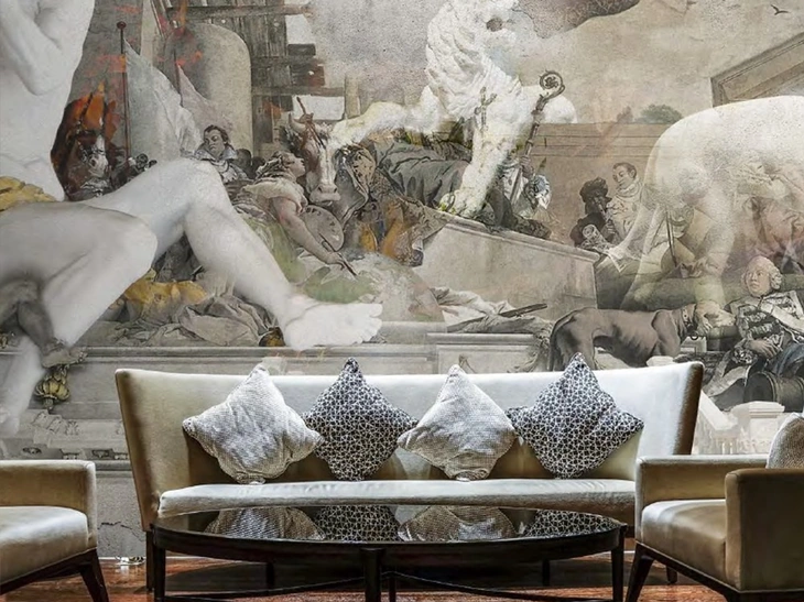 Carta da parati con immagini classiche Affresco di Adriani e Rossi