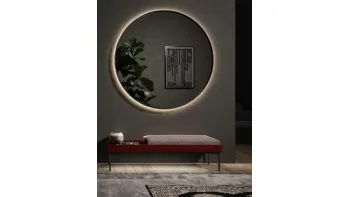 Specchio Astrid con cornice in laccato ossidato retroilluminata di Novamobili