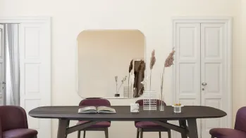 Specchio quadrato in vetro bronzato Bevel di Calligaris