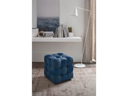 Pouf Cube in tessuto imbottito e trapuntato di Target Point