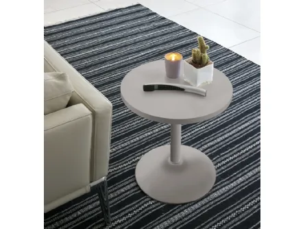Tavolino rotondo Era in laminato laccato opaco di Target Point