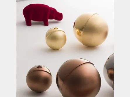 Portacandela Half Candle in ceramica placcata di Adriani e Rossi