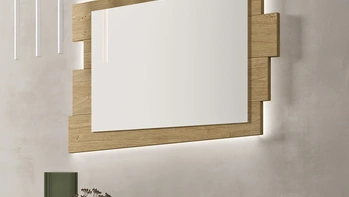 Specchiera Scuderia con cornice in legno di Maronese