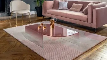Tavolino di design in vetro Merian di Calligaris