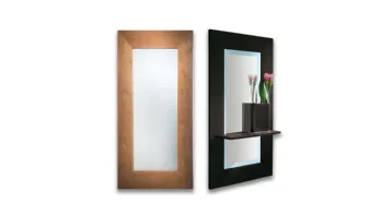 Specchio moderno con cornice in legno e laccato Sibilla di Riflessi