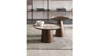 Tavolino Ring in metallo o metallo e ceramica di Riflessi