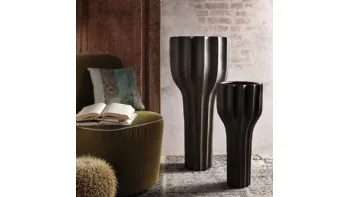 Vaso Line Metallic in ceramica di Adriani e Rossi