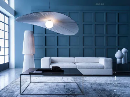 Lampada in metallo verniciato e sfera in vetro di Murano Vogue di Adriani e Rossi