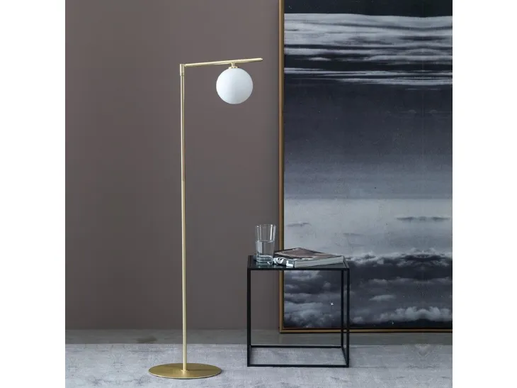 Lampada da terra con struttura snodabile in metallo cromato o oro lucido Dada Floor di Adriani e Rossi