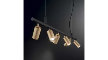 Lampada a sospensione Dynamite in metallo con diffusori orientabili di Ideal Lux
