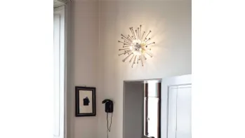 Lampada da parete Pauline in vetro soffiato e modellato a mano di Ideal Lux