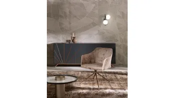 Lampada da parete Twist Applique in metallo con due bulbi in vetro bianco satinato di Riflessi