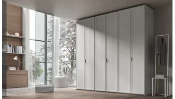 Armadio con anta battente Gardenia in Frassino grigio pietra di Maronese Acf