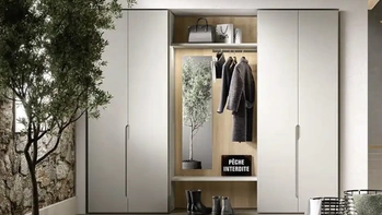 Armadio con ante battenti Utility Ambra U456 di Moretti Compact Giorno Notte