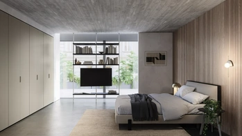 Armadio Trail con anta cannettata di Sangiacomo