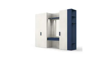 Armadio con ante battenti Utility Libeccio U453 di Moretti Compact Giorno Notte