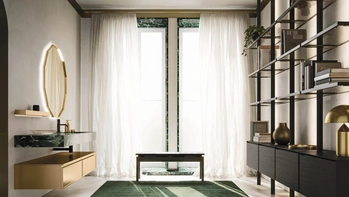 Mobile da Bagno sospeso Decor Precious gold in laccato di Arbi