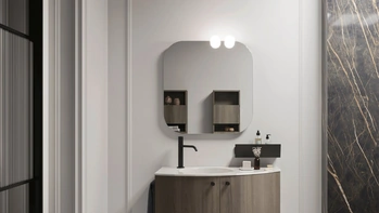 Mobile da Bagno sospeso Ho-me plus curvo 46 di Arbi