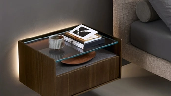 Comodino Cabaret Glass di Sangiacomo