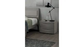 Comodino King in melaminico laccato Grigio di Maronese Acf