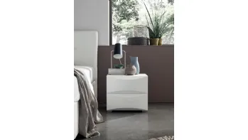 Comodino Smile in laccato Bianco di Maronese Acf