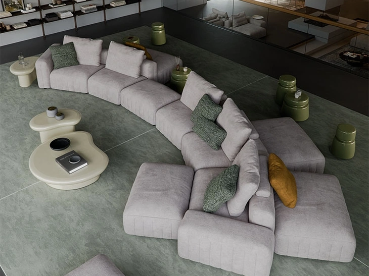 Divano con penisola Gibson di Cattelan Italia