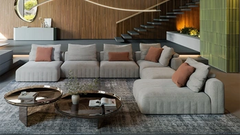 Divano con penisola Gibson di Cattelan Italia