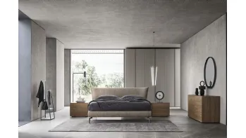 Letto di design con testiera Morrison 2 di Alf Da Frè