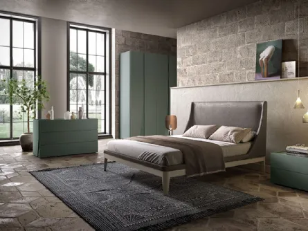 Letto matrimoniale B01 Venus con testiera di Mercantini