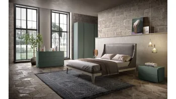 Letto matrimoniale B01 Venus con testiera di Mercantini