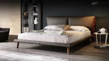 Letto imbottito con testiera Adam di Cattelan Italia