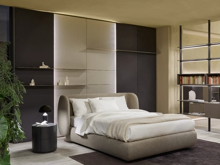 Letto imbottito Cosy con box contenitore di Sangiacomo