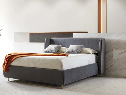 Letto imbottito Curtis di Crippa Salotti