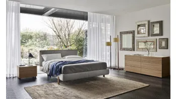 Letto in tessuto imbottito Decor di Sangiacomo