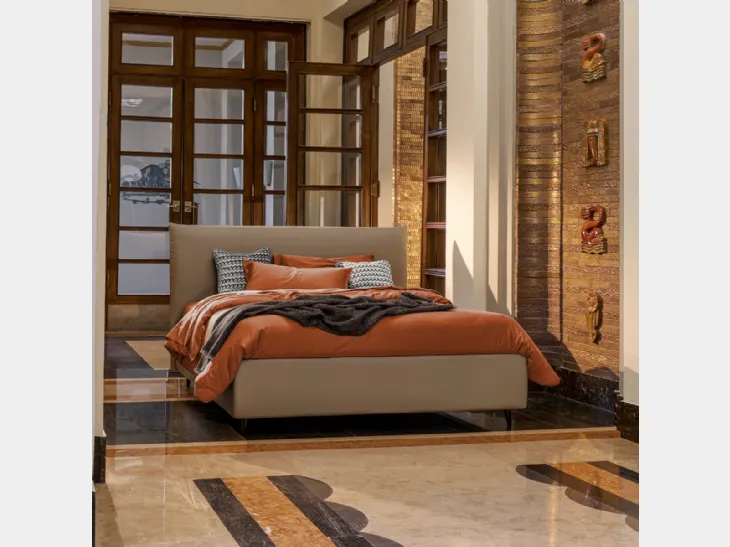 Letto imbottito Egon con contenitore di Dorelan Letti