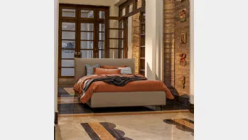 Letto imbottito Egon con contenitore di Dorelan Letti