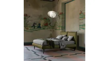 Letto Frank in tessuto imbottito di Dorelan Letti