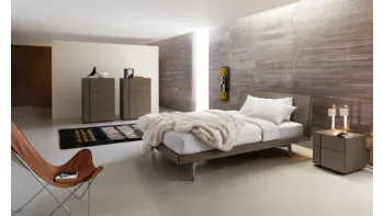 Letto Febo 1|0 in legno con testiera di Sangiacomo