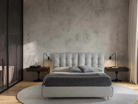 Letto imbottito Icaro di Crippa Salotti