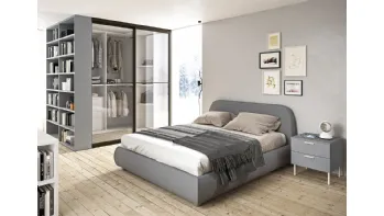 Letto in tessuto imbottito con testiera Kora di Cinquanta3