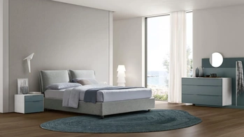 Letto imbottito Lola con contenitore di Maronese