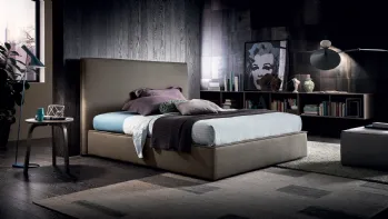 Letto in tessuto con testiera Miller di Felis
