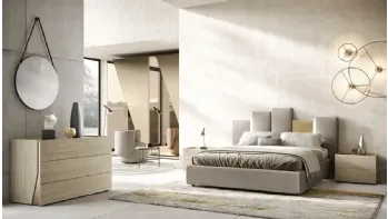 Letto Puzzle B12 con testiera asimmetrica di Moretti Compact Giorno Notte