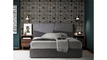 Letto con testiera personalizzabile con due varianti di colore Puzzle di Crippa Salotti