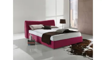 Letto imbottito e sfoderabile in microfibra rossa Ramses di Crippa Salotti