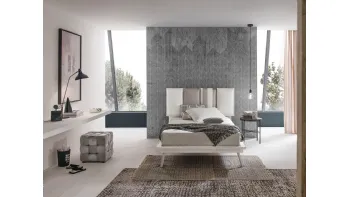 Letto Santorini alla Francese con testiera in tessuto imbottito di Target Point