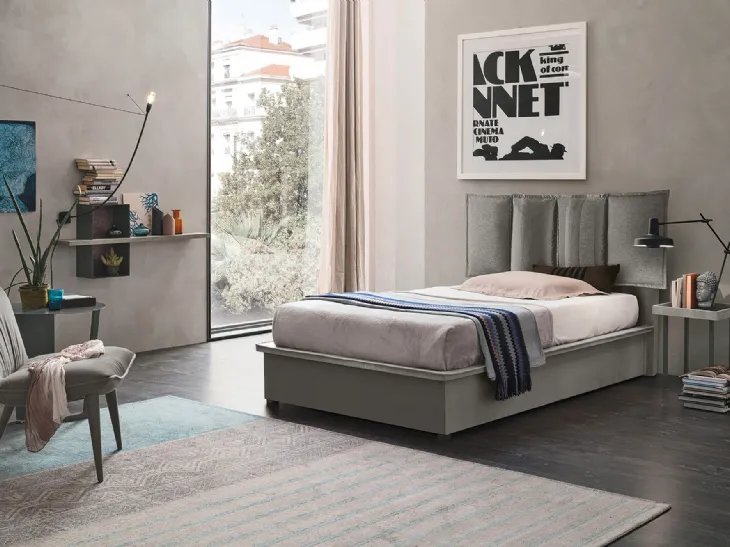 Letto singolo con box contenitore Santorini di Target Point