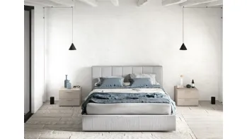 Letto con testiera in tessuto imbottito e trapuntato York di Cinquanta3