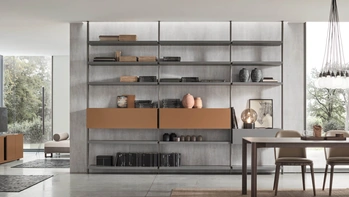 Libreria Sistema O Pen - Comp SU2126 in laccato opaco di Maronese